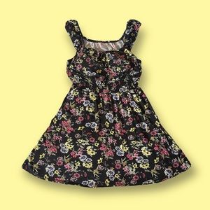 No Boundaries Black Floral Mini Dress